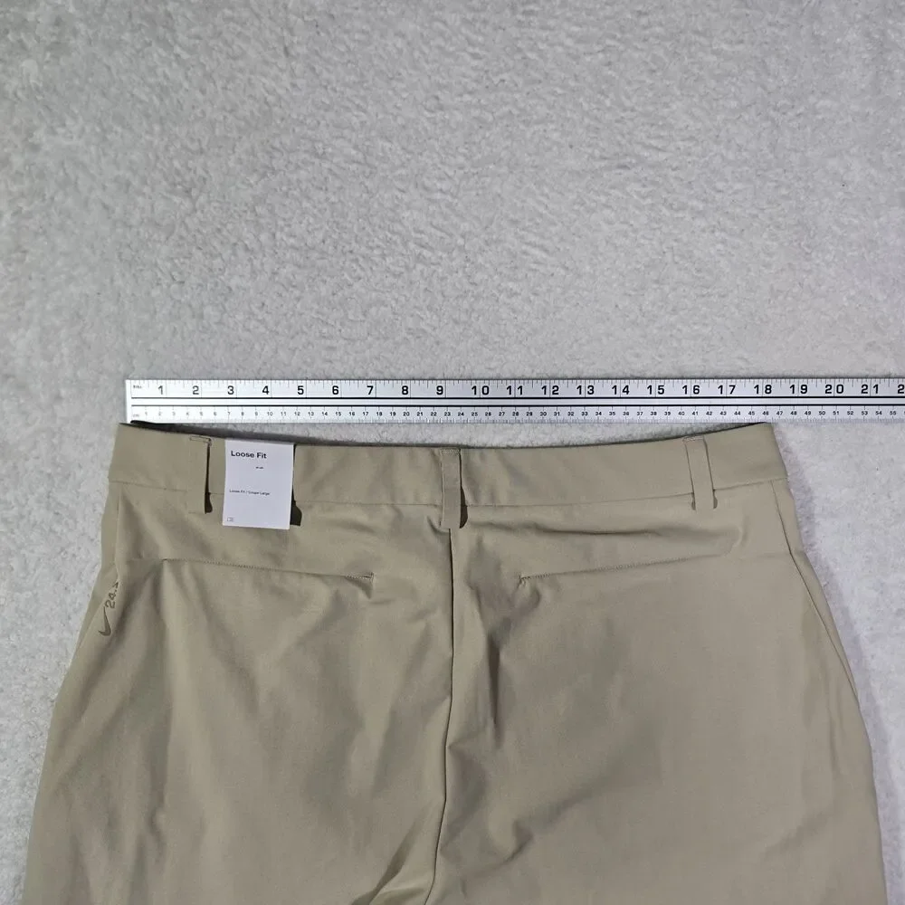 Nike 24.7 Perfect Stretch UV Loose Fit Pants Utility Khaki HV0377-253 Mens 36x32